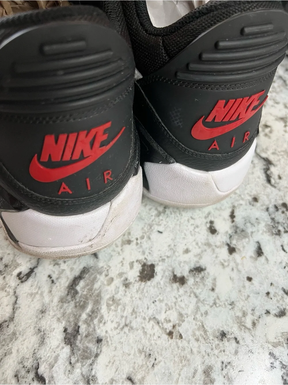 Keywords): Nike Jordan Point Lane ASW Black White University Red size 12